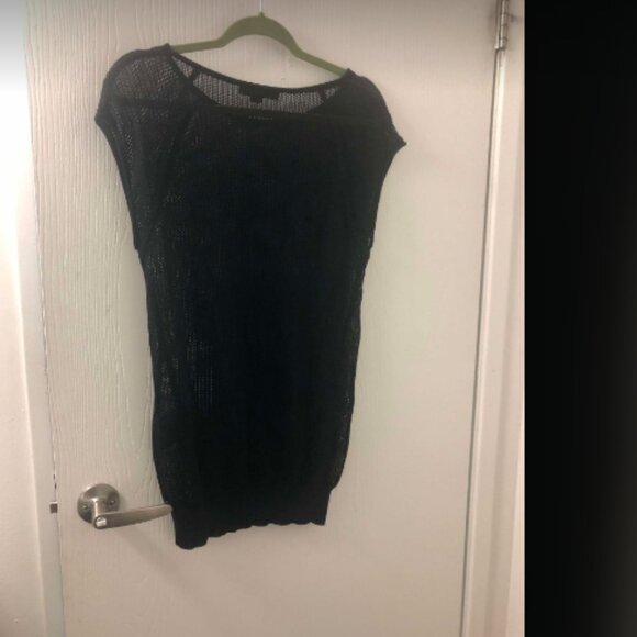 Alexander Wang Mesh Sheer Cap Sleeve Tunic Sz M - Picture 1 of 4